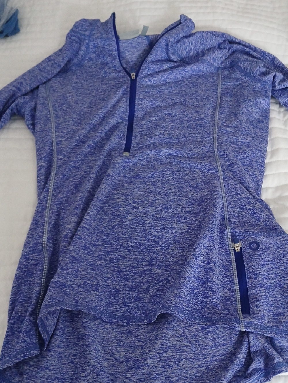 Athleta Heathered Periwinkle Active Top